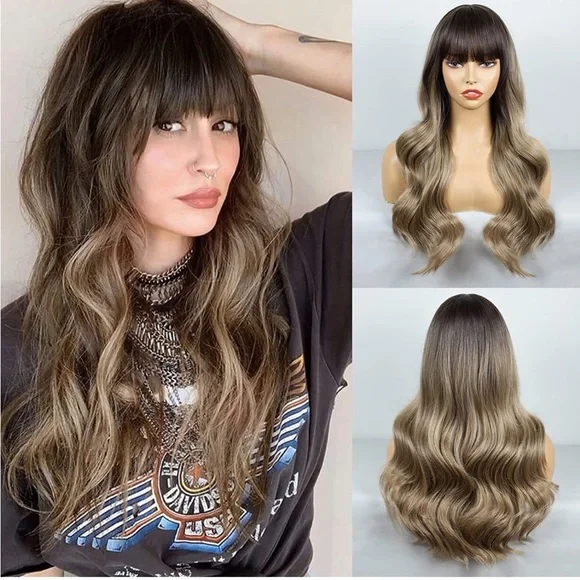 Dark Ashy Blonde Ombre wig - Picture 1 of 6